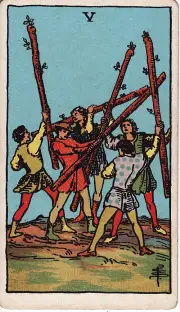 Lá 5 Gậy (Five of Wands)
