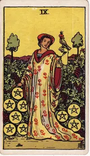 Lá 9 Tiền (Nine of Pentacles)