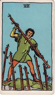 Lá 7 Gậy (Seven of Wands)